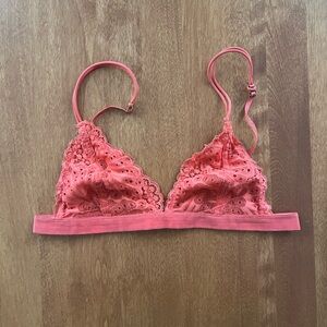 Coral lace bralette